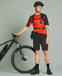 dresy Dres EXPL 500 na horskú cyklistiku s krátkym rukávom červený
