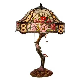 Stolové lampy Clayre&Eef Bohato zdobená stolná lampa Claire