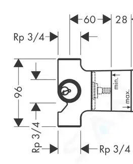 Kúpeľňa HANSGROHE - Trio/Quattro Základné teleso na štvorcestný prepínací ventil pod omietku 15930180