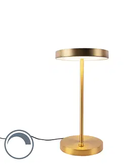 Stolove lampy Moderná stolová lampa bronzová vrátane LED - disko