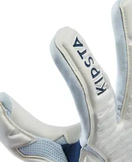 futbal Brankárske futbalové rukavice F900 Resist pre dospelých bielo-modro-žlté