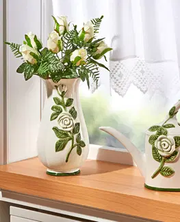 Drobné dekorácie a doplnky Váza "Biele ruže"