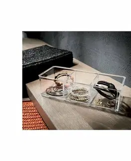 Kúpeľňový nábytok Compactor Organizér na šperky a kozmetiku číra, 3 priehradky