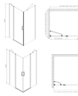 Sprchové dvere GELCO - One štvorcová sprchová zástena 1200x1200 L/P varianta,rohový vstup GO4812GO4812