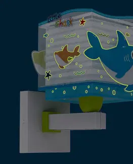 Nástenné svietidlá Dalber Dalber Little Shark nástenné svetlo, motív mora