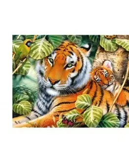 Hračky puzzle TREFL - puzzle 1500 Dva tigre