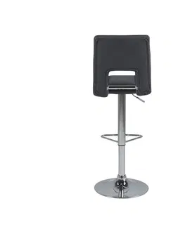 Barové stoličky Dkton Dizajnová barová stolička Almonzo, tmavosivá / chrómová