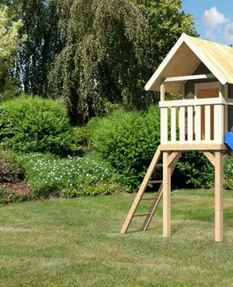 Hracie veže Detská hracia veža so šmýkačkou Dekorhome Červená