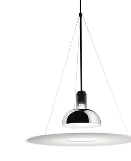 Závesné svietidlá FLOS FLOS Frisbi – závesná lampa s bielym diskom