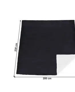 Deky Obojstranná baránková deka, sivá/biela, 200x230cm, ESSENA