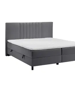Americké postele Boxspring posteľ ROMA Tmavá Sivá, 180x200cm