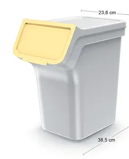 Odpadkové koše NABBI NPW20S4 odpadkový kôš na triedený odpad (4 ks) 20 l popolavá