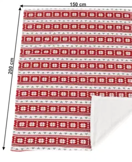 Deky Obojstranná baránková deka, zimný vzor, 150x200, SAMANTE