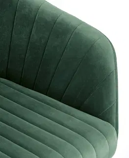 Kancelárske stoličky HALMAR Fresco kancelárske kreslo tmavozelená (Velvet)
