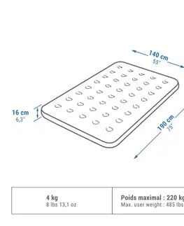 kemping Nafukovací kempingový matrac Air Basic 140 cm pre 2 osoby