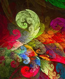 Abstraktné tapety Tapeta abstraktné pastelové listy