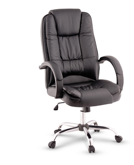Kancelárske stoličky KONDELA Madox kancelárske kreslo čierna / chróm