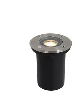 Podlahove vonkajsie svietidla Moderné vonkajšie pozemné bodové svietidlo oceľové 35 mm nastaviteľné IP65 - Delux