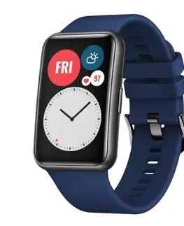 Príslušenstvo k wearables FIXED Silikónový remienok pre Huawei Watch FIT, modrý