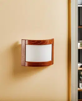 Nástenné svietidlá Lamkur Nástenné svietidlo Zanna z dreva 22 cm rustikálne