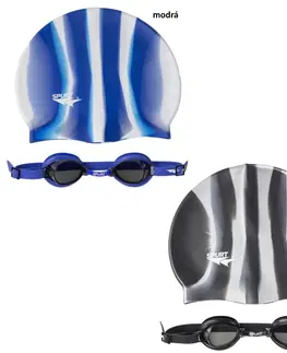 Plavecké čiapky Detské plavecké okuliare SPURT ZEBRA 1100 s čiapkou