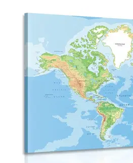 Obrazy mapy Obraz klasická mapa sveta