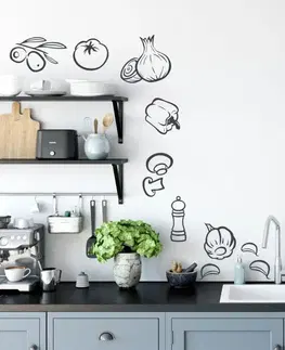 Nálepky na stenu Nálepka na stenu - Zelenina a ovocie do kuchyne