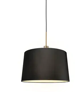 Zavesne lampy Moderná závesná lampa bronzová s tienidlom 45 cm čierna - Combi 1