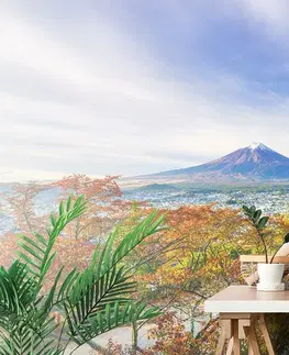 Samolepiace tapety Samolepiaca fototapeta výhľad na Chureito Pagoda a horu Fuji