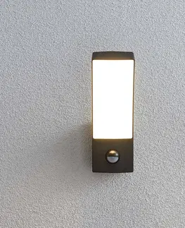 Vonkajšie nástenné svietidlá so senzorom Lindby Vonkajšie nástenné LED svietidlo Ilvita, senzor