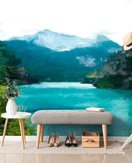 Samolepiace tapety Samolepiaca tapeta maľované horské jazero