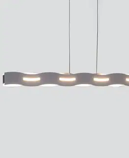 Závesné svietidlá Eco-Light Závesné LED svietidlo Wave nikel