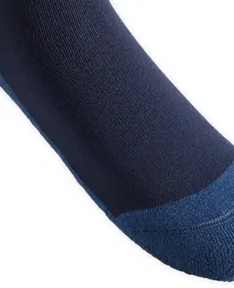 ponožky Detské jazdecké podkolienky SKS 100 modré s bielymi pruhmi