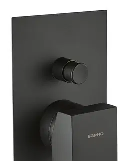 Kúpeľňové batérie SAPHO - LATUS podomietková sprchová batéria, 2 výstupy, čierná matná 1102-42B