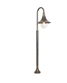 Zahradne stlpove lampy Klasický exteriérový lampáš starožitný zlatý 125 cm IP44 - Daphne