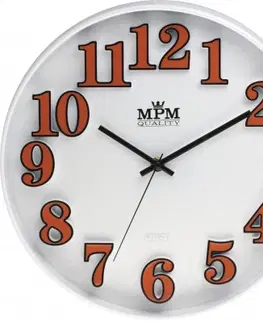 Hodiny Nástenné hodiny MPM, 3226.60 - oranžová, 30cm