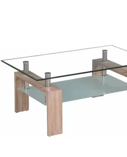 Konferenčné stolíky Konferenčný stolík, dub sonoma/sklo, LIBOR NEW