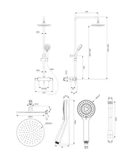 Sprchy a sprchové panely OMNIRES - Y termostatický sprchový stĺp zlatá /GL/ Y1244LUXLGL