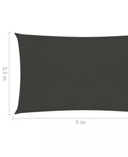 Stínící textilie Tieniaca plachta obdĺžniková HDPE 3,5 x 5 m Dekorhome Oranžová