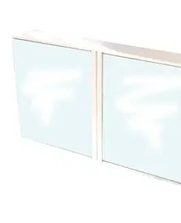 Kúpeľňový nábytok Kinekus Skrinka zrkadlová, 2-dielná, plastová, biela