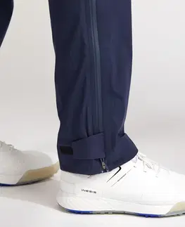 nohavice Pánske golfové nohavice do dažďa RW500 tmavomodré