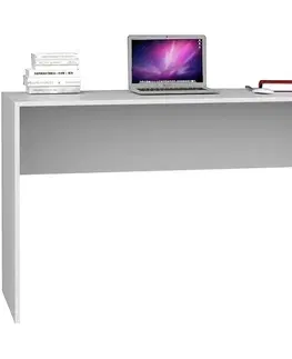 Moderné kancelárske stoly Písací stôl Plus Biely Mat
