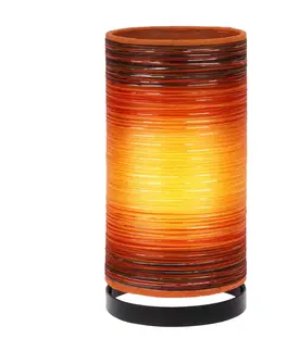 Stolové lampy Woru Stolová lampa Julie ovinutá vláknami, oranžová