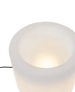Vonkajsie osvetlenie Vonkajšie stojace svietidlo kvetináč biely vrátane LED IP44 - Kvetináč