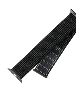 Príslušenstvo k wearables FIXED Nylonový remienok pre Apple Watch 42 44 45 mm, reflexná čierna FIXNST-434-REBK