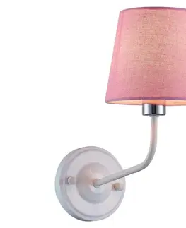 Svietidlá  Nástenná lampa YORK 1xE14/60W/230V ružová/biela 
