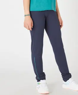 nohavice Dievčenské nohavice S500 na cvičenie námornícke modré