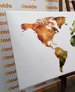 Obrazy na korku Obraz na korku farebná polygonálna mapa sveta