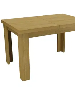 Jedálenské stoly Rozkladací stôl  malý 120/160x80cm hikora