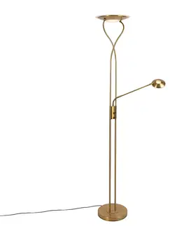 Stojace lampy Moderná stojaca lampa bronzová vrátane LED s čítacím ramenom - Mallorca